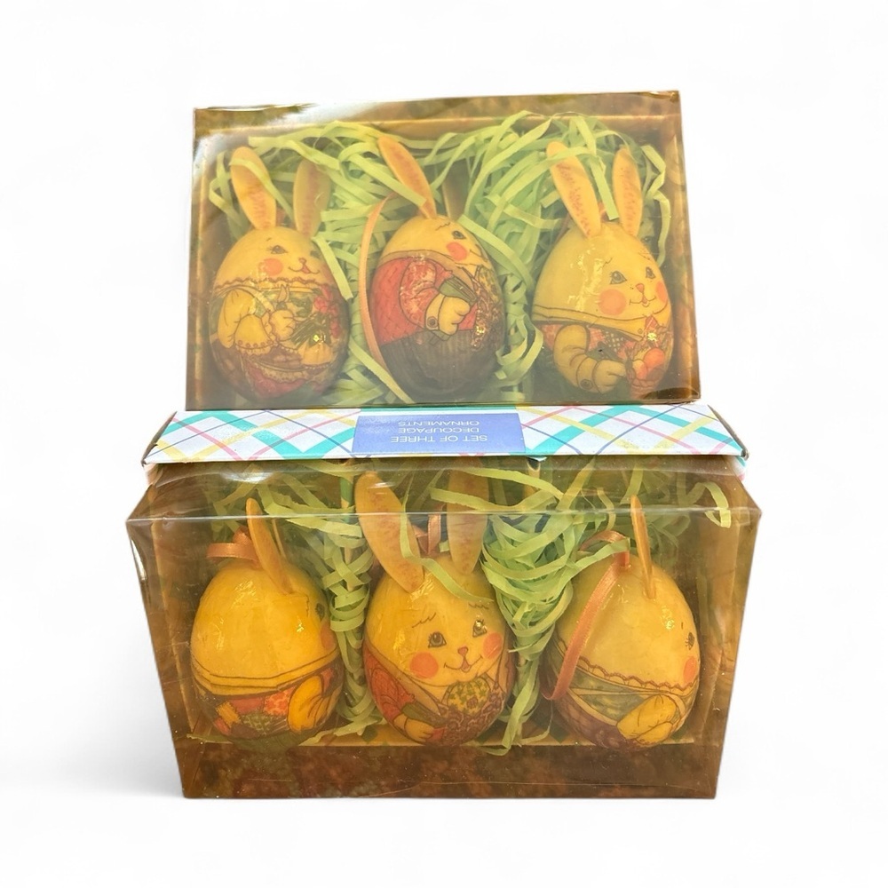 May Department Stores Company Decoupage Easter Egg Ornaments. NIB Bundle - Picture 2 of 5